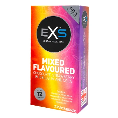 Imagen de Exs Condoms 123134 Mixed FlavouRojo 12 Pack
