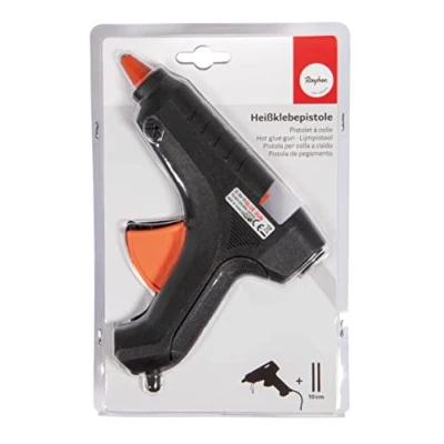 Imagen de Rayher Pistola de silicona caliente con cable, 17x14,5 cm, incluye barras silicona, 3336400