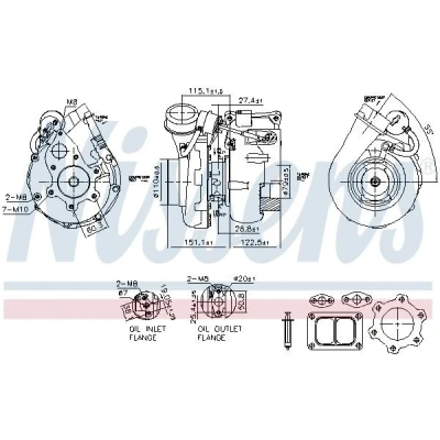 Imagen de NISSENS 93617 Turbocompresor de gases escape neumático