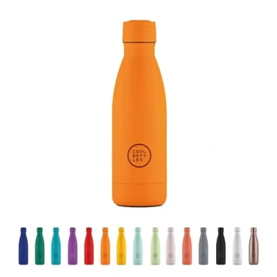 Imagen de Cool Bottles Botella de Agua Acero Inoxidable 350 ml Vivid Orange 23,5 x 7 cm Térmica Hermética Bebidas Frías 36 H y Calientes 18 Triple Technology Libre BPA