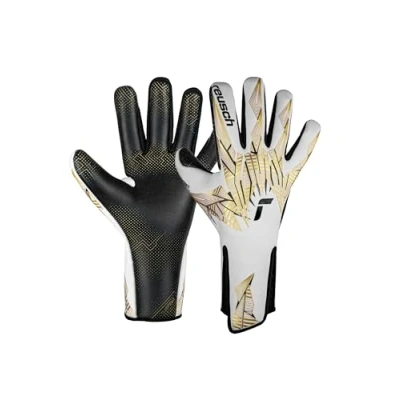 Imagen de Reusch Pure Contact Gold X GluePrint Guantes de Portero sin Tirantes para Adultos con construcción Negativa y máximo Agarre