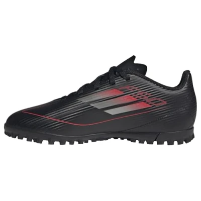 Imagen de adidas Performance F50 CLUB TF Unisex Botas de fútbol multitacos para niños, Talla: 35.5, Core black/iron metallic/lucid red Zapatos