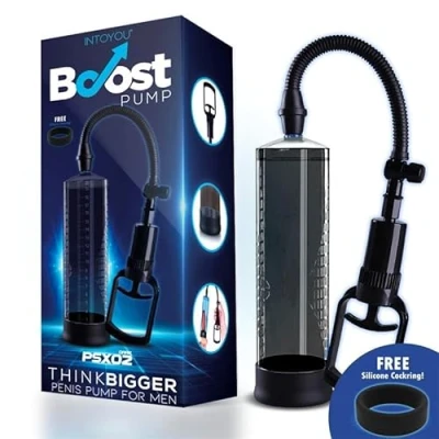 Imagen de Bomba de succión manual para el pene psx02 negra BOOST PUMPS