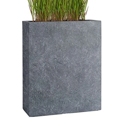 Imagen de Pflanzwerk® Maceta Divider Lava Antracita 72x60x25cm *Resistente a Las heladas* *Protección UV* *Calidad Europeo*