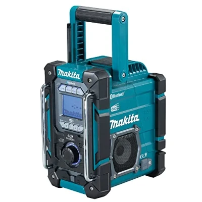 Imagen de Makita DMR112 Battery Operated Construction Site Radio 7.2 V 18 with Dab+ and Bluetooth (Without Battery, Without Charger), Turquoise