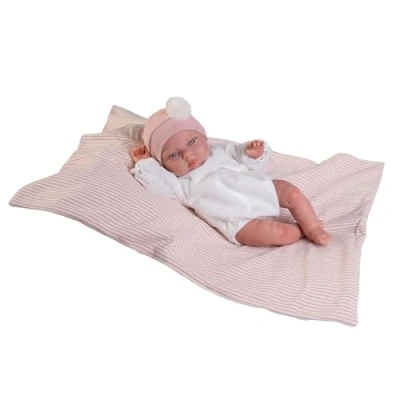 Imagen de Muñecas Antonio Juan Mi Pequeño Reborn Tufi con Mantita, Realismo Encantador, 33 cm, Incluye Accesorios, Colección Exclusiva 2024, Ref. 82311