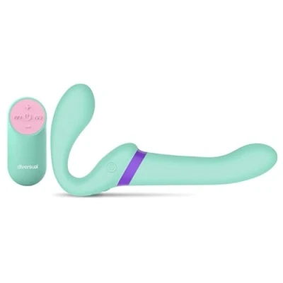 Imagen de Diversual Ness, Arnés Sexual Vibrador, Recargable USB, 7 modos de vibración, Silicona y ABS (Aqua)