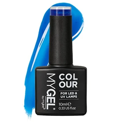 Imagen de MYLEE Esmalte de Uñas en Gel Semipermanente 10 ml [Blue Lagoon ] UV/LED Nail Art Manicure Pedicure para Uso Profesional y Doméstico Larga Duración Fácil Aplicar
