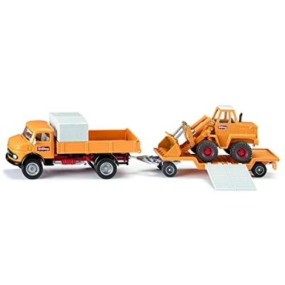 Imagen de siku 4117, Mercedes Benz 710 con cargador de ruedas Kramer 411 Bölling, 1:50, Metal/plástico, Amarillo, Piezas móviles