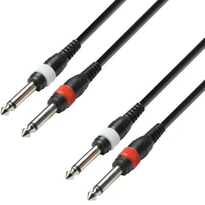 Imagen de Adam Hall Cables 3 STAR TPP 0600 Cable de Audio 2 Jacks 6,3 mm mono a 6 m