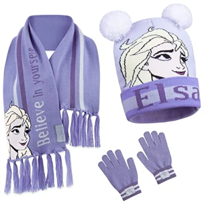 Imagen de Disney Set Bufanda, Gorro y Guantes para Niñas Elsa Frozen