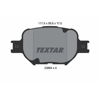 Imagen de TEXTAR 2386401 Juego de pastillas freno no preparado para indicador desgaste TOYOTA: Corolla IX Berlina, Celica VII Coupé, Verso