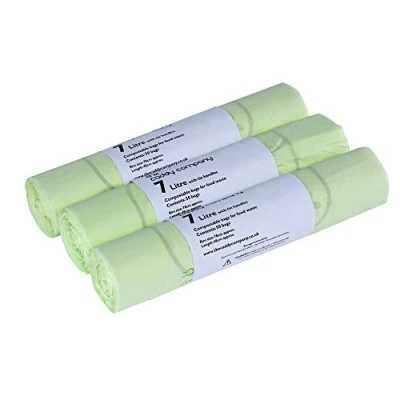 Imagen de The Caddy Company VC CC7L 3TH compostables de Cocina con asa Amarre 7 litros, 150 Bolsas, Verde, 1 Count (Pack of 3), 3
