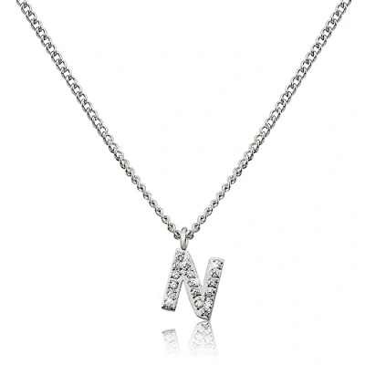 Imagen de GD GOOD.designs EST. 2015 Cadena con letras de plata para señoras I Collar respetuoso la piel colgante inicial acero inoxidable plata. (N)