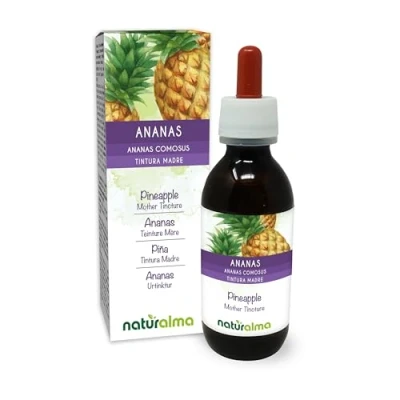 Imagen de Piña (Ananas comosus o Ananas sativus) tallos de los frutos Tintura Madre sin alcohol Naturalma Extracto líquido gotas 100 ml Complemento alimenticio Vegano