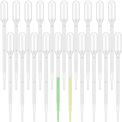 Imagen de 20 Piezas 1 ml Pipetas,Pipetas de Transferencia Plástico,Desechables Pipeta con Escala,Pipeta,Pipetas Plástico,para Laboratorio,Aceites Esenciales,Pinturas Acrílicas,Hornear