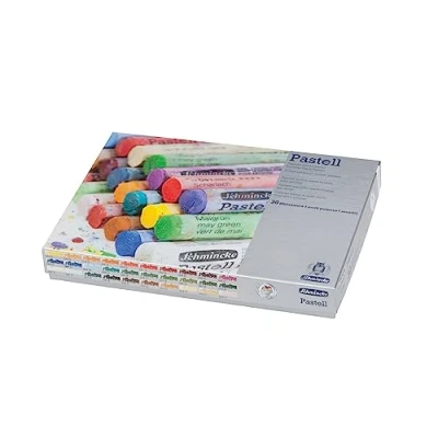 Imagen de Schmincke pastel, 30 colores, multiuso, 77 230 097, estuche de cartón con barras pasteles hechos a mano, brillantes, terciopelo mate, tonos muy resistentes la luz