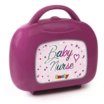 Imagen de Smoby 220341 Tocador de Enfermera para bebés, Color Rosa, 12 Accesorios