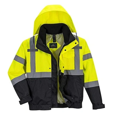 Imagen de Portwest Cazadora De Alta Visibilidad Premium 3 En 1, Tamaño: 4XL, Color: Amarillo/Negro, S365YBR4XL