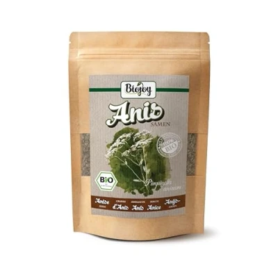 Imagen de Biojoy Semillas de Anís orgánico (250 g), naturales, sin aditivos (Pimpinella anisum)