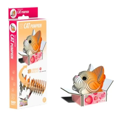 Imagen de EUGY 087, kit de modelo cartón calabaza y gato, a partir 6 años