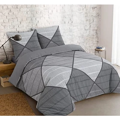 Imagen de juego de funda n�rdica VISION Harold 260 x 240 cm 2 fundas almohada a 65 Gris 100% algod�n