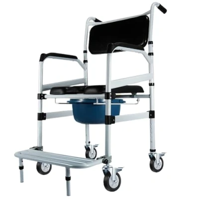 Imagen de Ddasam Sillas de Ducha con ruedasSilla Mayores Ruedas, silla inodoro para ancianos Taburete Personas o Movilidad Reducida