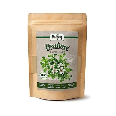 Imagen de Biojoy Brahmi en Polvo BÍO (250 g), Hojas de molidas, sin aditivos (Bacopa monnieri)
