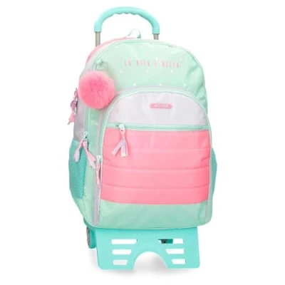 Imagen de Movom La Vita è Bella Mochila Escolar con Carro Verde 33x46x17 cms Poliéster 25,81L