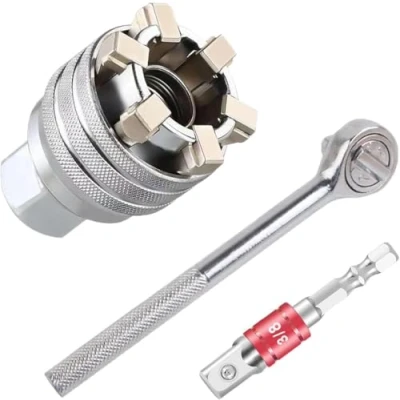 Imagen de YLBHYIRSJF Multi function Universal Socket Wrench Tool, Adjustable Wrench, Maintenance Tool for 3/8&quot; Drive Ratchet Torque and Power Drill (1 Set)