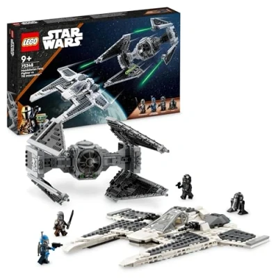 Imagen de LEGO 75348 Star Wars Caza Colmillo Mandaloriano vs. Interceptor Tie, Juguete de Construcción con 3 Mini Figuras, Droide y Espada Oscura, Regalo Coleccionable para Niños