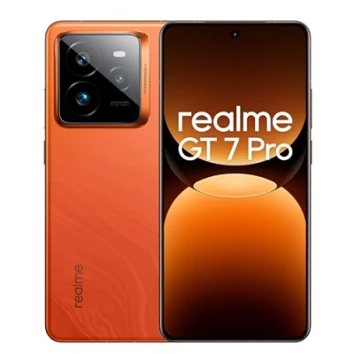 Imagen de realme GT 7 Pro 5G Smartphone, 12+256GB, Procesador Snapdragon® 8 Elite, Carga SUPERVOOC de 120W, Batería 6500mAh, Cámara AI Ultra Clear, IP69, Desbloqueo Subacuático, Naranja (SIN Adaptador)