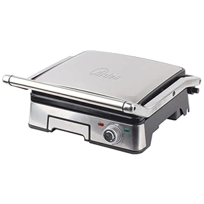 Imagen de ARDES Parrilla Eléctrica de contacto Profesional 1800W Plancha para Bocadillos con 5 niveles Temperatura Placas extraíbles Grande Color Acero Modelo AR1S40