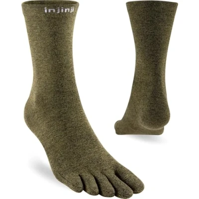 Imagen de Injinji Liner Crew Calcetines con dedos separados, Pino, Large/X Large