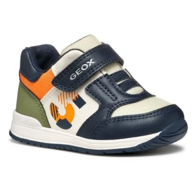 Imagen de Geox B Rishon Boy A, Botines de Senderismo Bebé Niños, Navy Lt Orange, 20 EU