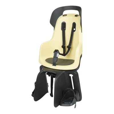 Imagen de BOBIKE 8012300011 Silla Trasera GO Maxi con Soporte de portaequipajes MIK HD para Bicicleta Ruedas 26 a 29 Apta niños Peso máximo 22kg en Color Limón Sorbete