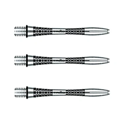 Imagen de WINMAU Triad Aluminio Negro Corto Tallos de dardo (Shafts) 1 Juego por Paquete (3 Ejes en Total)