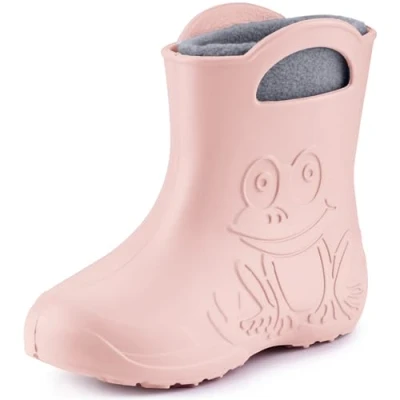 Imagen de Ladeheid Botas de Agua para niños en EVA Invierno Goma Infantiles con Forro removible Impermeables Calzado y niñas LA CA 03 (Polvo Rosa, 28/29 EU)