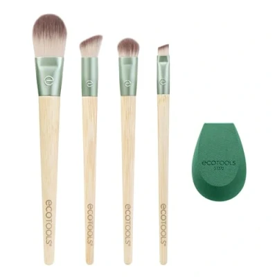 Imagen de EcoTools Limited Edition Dash of Glow Kit, Makeup Brush &amp; Sponge For Foundation Eyesahdow, Eco Friendly Tools, Cruelty Free, 5 Piece Gift Set