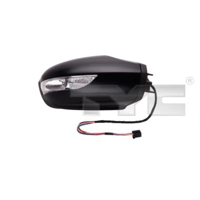 Imagen de Espejo retrovisor Tyc 321 0094 izquierda negro imprimado para ajuste elect. espejo, asférico, calefactable, abatible eléctricamente