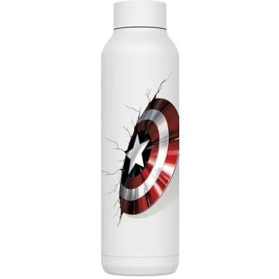 Imagen de Quokka Botella Termo Acero Inoxidable Solid White 630 ML Captain America