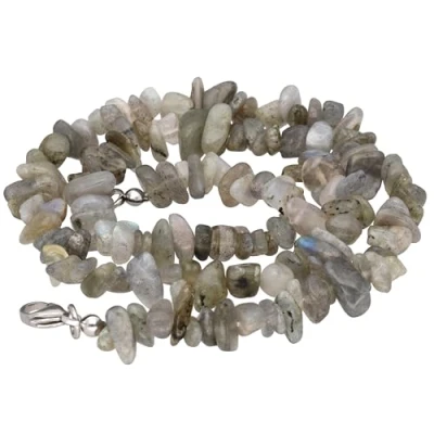 Imagen de Lebensquelle Plus Collar de piedras preciosas labradorita con cierre 45 cm, Halbedelstein