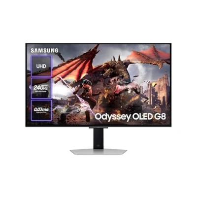 Imagen de Monitor gaming Samsung ODYSSEY G8 LS32DG802SUXEN , 32&quot;, 0.03ms, 240Hz, WiFi, Bluetooth, USB 2, Silver