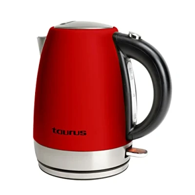 Imagen de Taurus Vintage Red Hervidora de Agua, 2200 W, 1.7 litros, Acero Inoxidable, Rojo