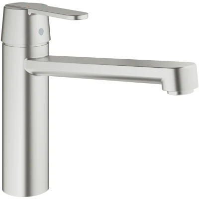 Imagen de GROHE Get QuickFix, Grifo de cocina (caño bajo, menor consumo agua, sistema instalación rápida), gris mate, 30196DC0