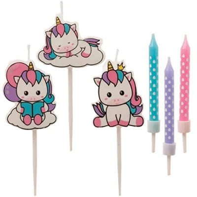 Imagen de Dekora Set de Velas Cumpleaños Unicornio para Decorar la Tarta más Cuqui 15
