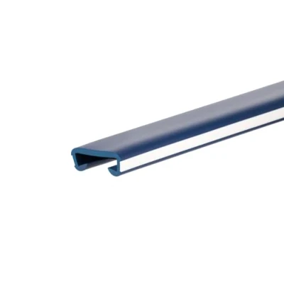 Imagen de QUEST pasamanos PVC 40 x 8 para escaleras, de plástico, perfil barandillas goma, azul oscuro y blanco