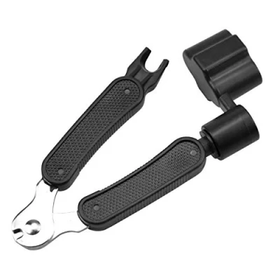 Imagen de Enrollador de Cuerdas para Guitarra Manivela Ajustar las Cuerdas, Cortadora Cuerda, Extractor Pines, 3 en 1 Multifuncional Herramienta Reparación