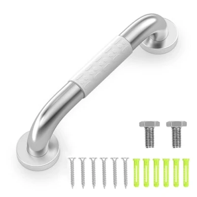Imagen de Oderra 30cm Agarrador Ducha, Antideslizante Asa de Seguridad Para Baño, Agarraderas Baño Mayores, Acero Inoxidable Asidero Con Anillo Fluorescente