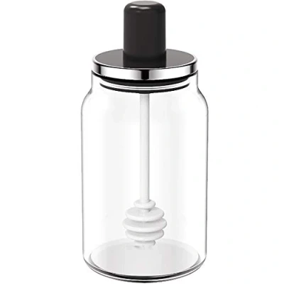 Imagen de XiaoShenLu Tarro de miel con condimento sellado, 220 ml, negro
